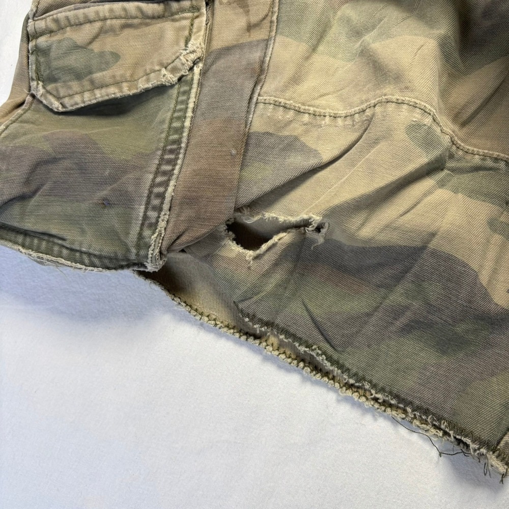 Y2K Abercrombie & Fitch Cargo Shorts Mens 32 Camo Vintage Fatigues Paratrooper - Picture 5 of 13